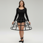 Basic Adult Sissy Hoop Skirt Bustle Cage Crinoline -Black or White- by Bens