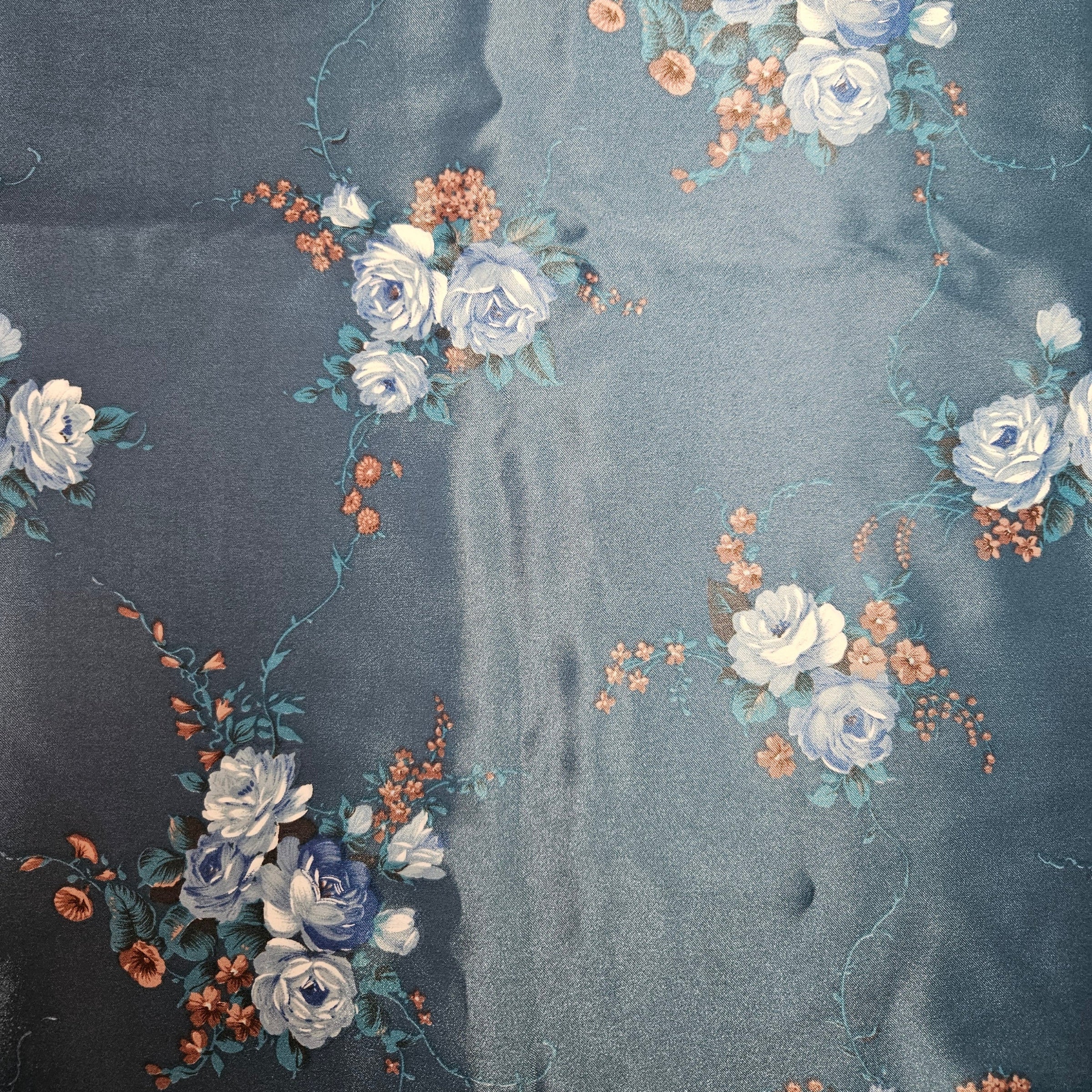 Floral pattern on a textured fabric background