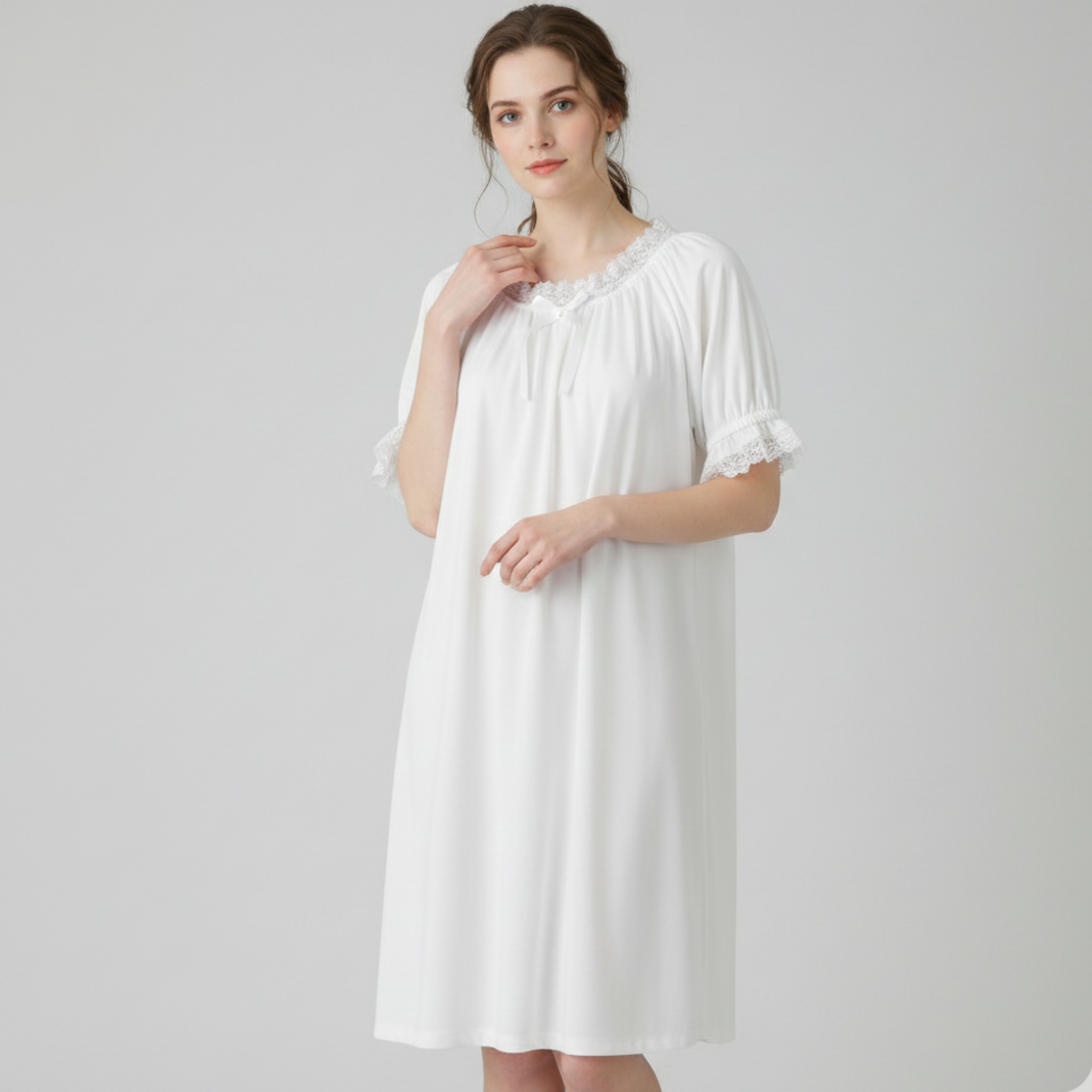 Carrie Custom Fit White Adult Sissy Vintage Chemise Nightie Dress by Ben's