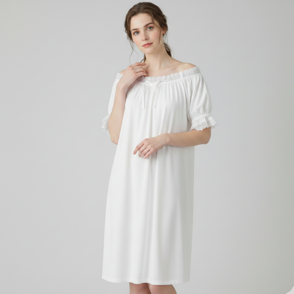 Carrie Custom Fit White Adult Sissy Vintage Chemise Nightie Dress by Ben's