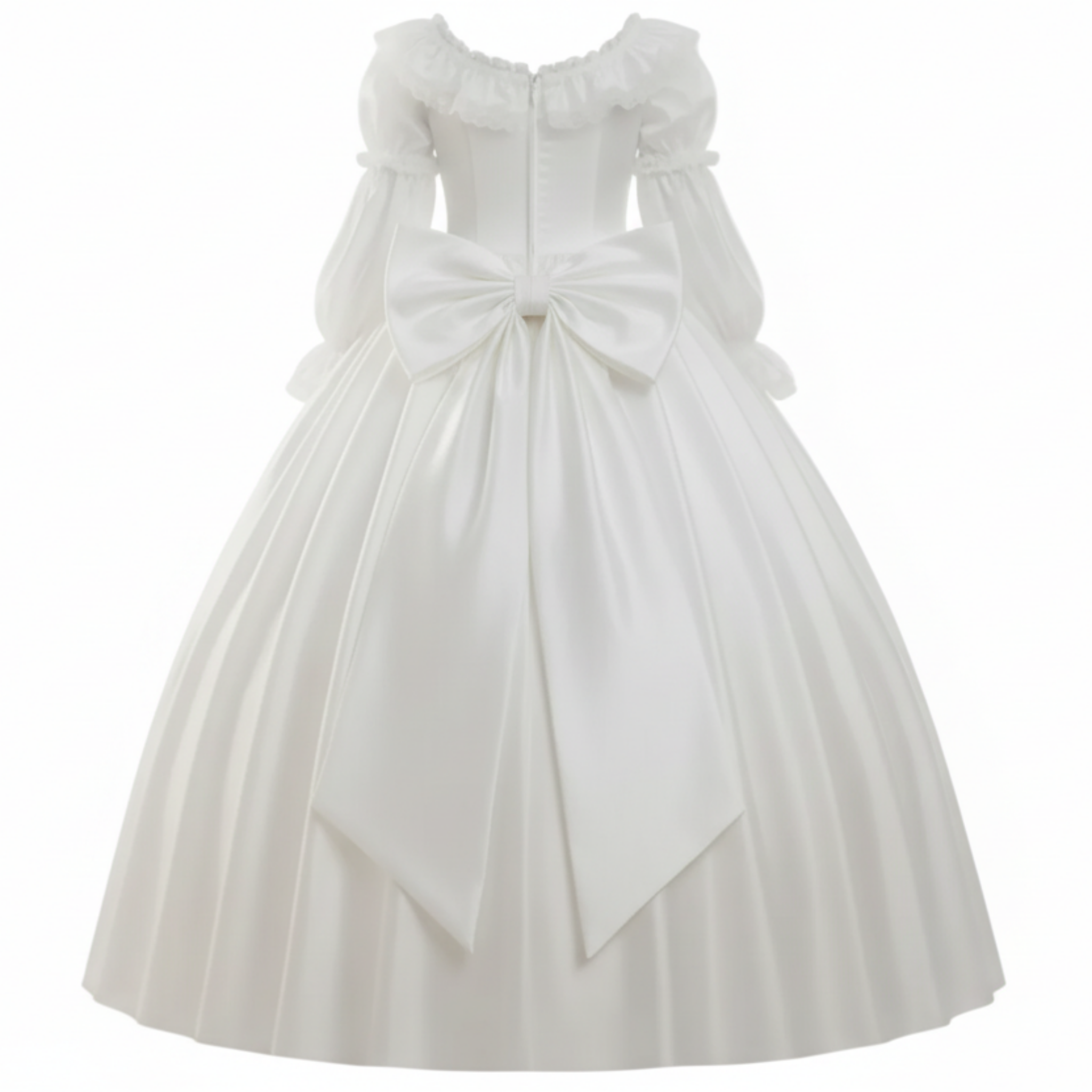Claudelle Custom Fit White Satin Adult Sissy Wedding Ballgown by Ben’s