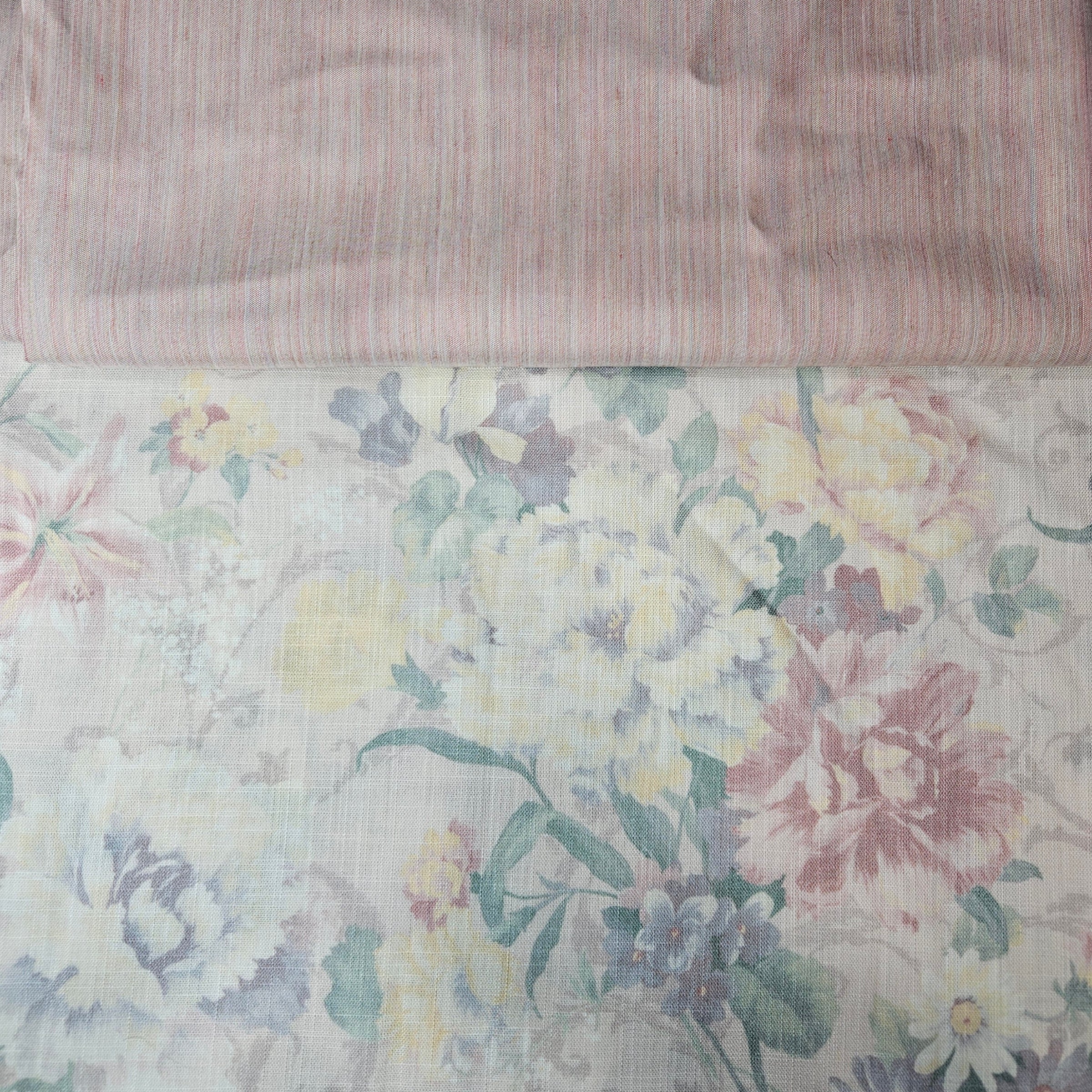 Floral patterned fabric with a soft color palette