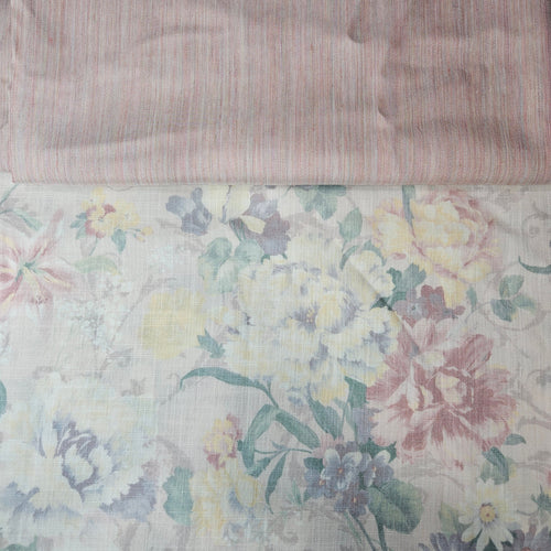 Floral patterned fabric with a soft color palette