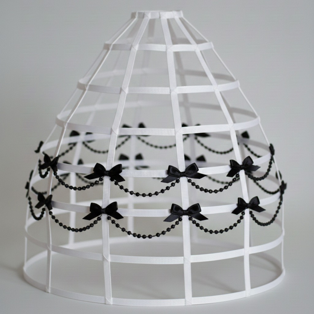 Frosty White Custom-Adult Prissy Sissy Hoop Skirt Victorian Bustle Cage Crinoline by Bens