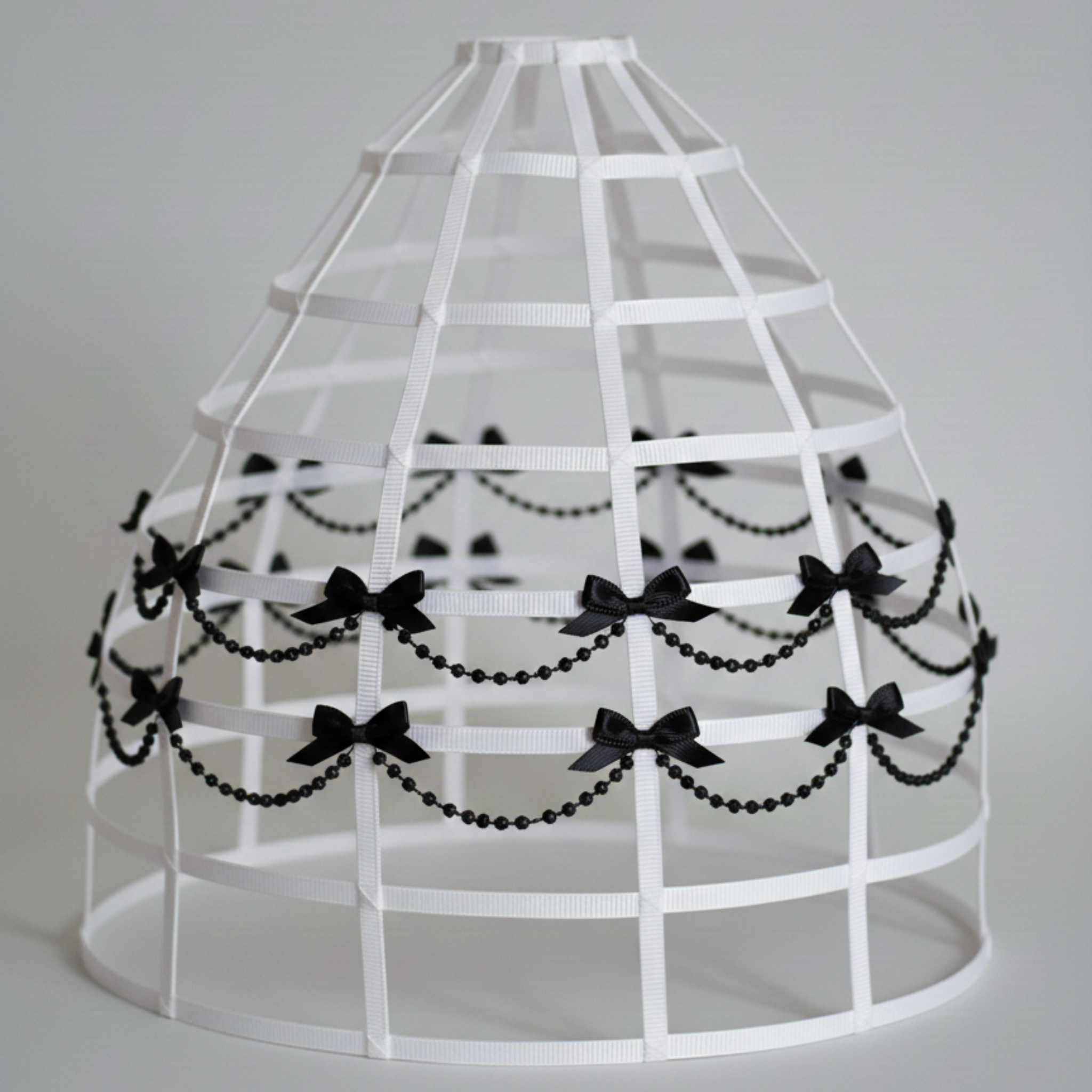 Frosty White Custom-Adult Prissy Sissy Hoop Skirt Victorian Bustle Cage Crinoline by Bens