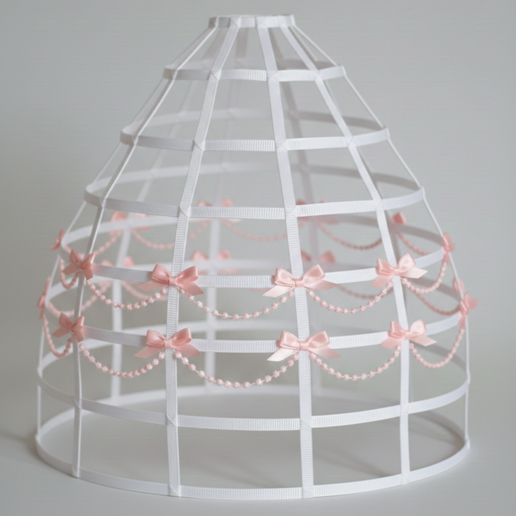 Frosty White Custom-Adult Prissy Sissy Hoop Skirt Victorian Bustle Cage Crinoline by Bens