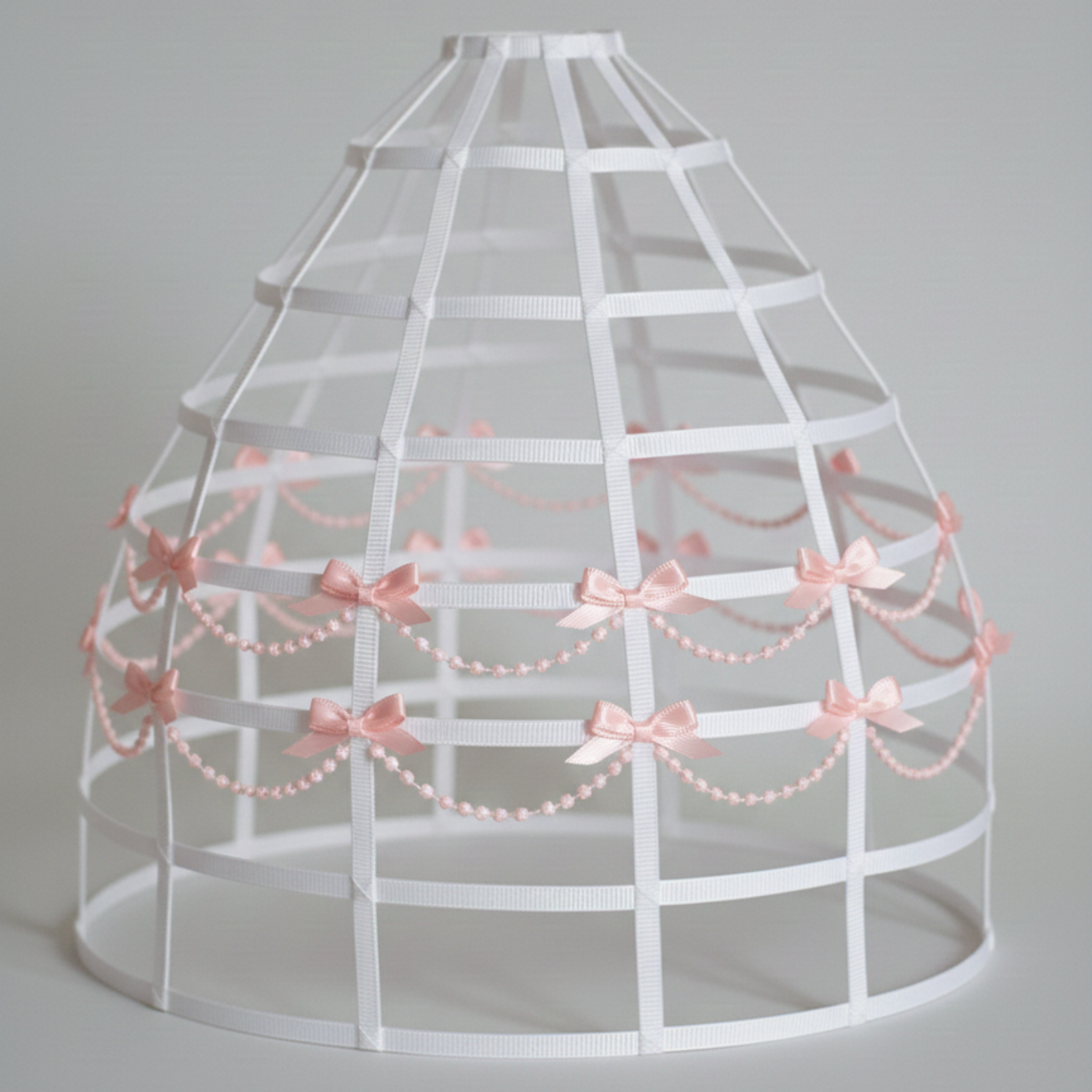 Frosty White Custom-Adult Prissy Sissy Hoop Skirt Victorian Bustle Cage Crinoline by Bens