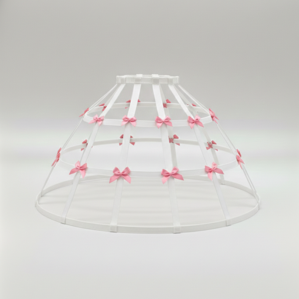 Frosty White Custom-Adult Prissy Sissy Hoop Skirt Victorian Bustle Cage Crinoline by Bens