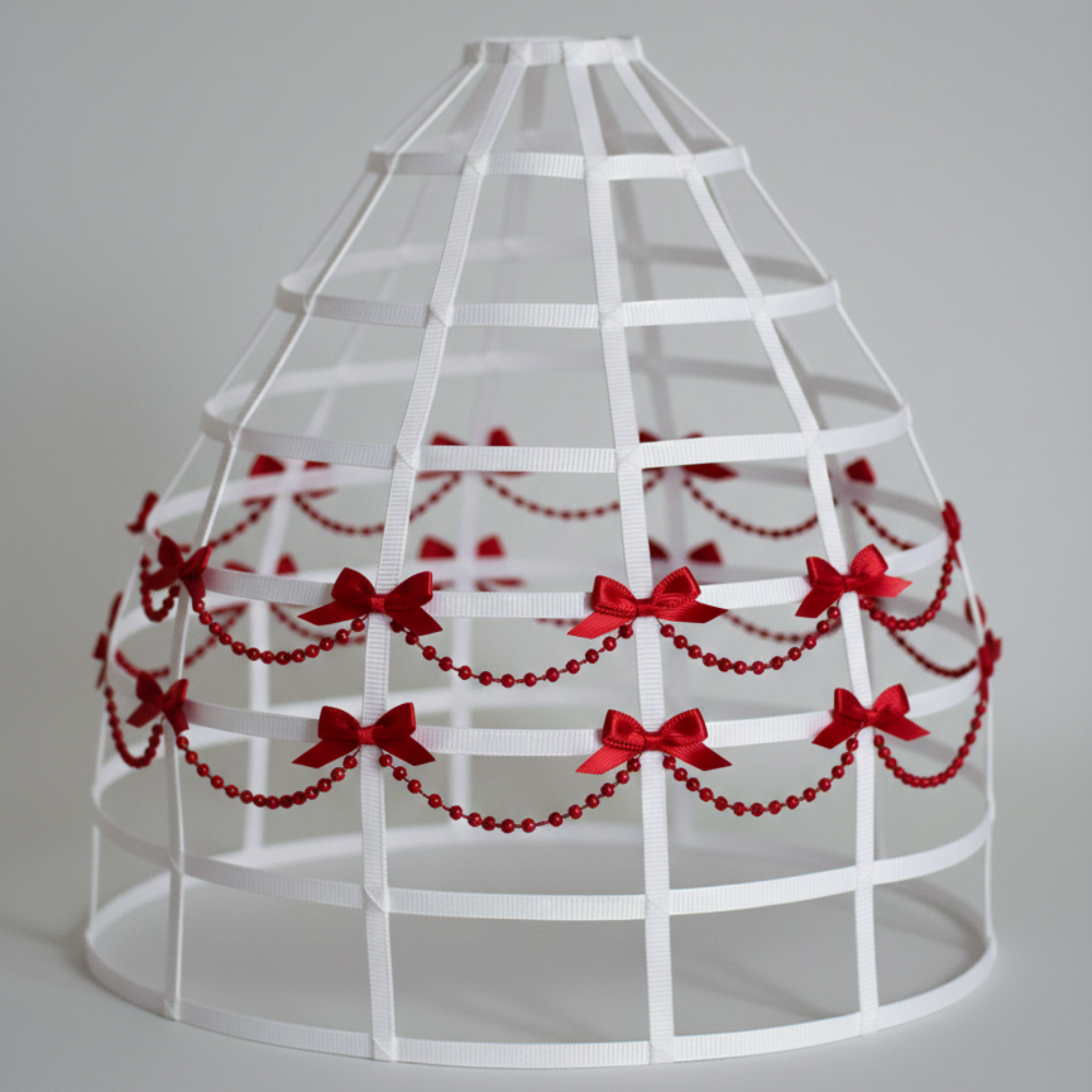 Frosty White Custom-Adult Prissy Sissy Hoop Skirt Victorian Bustle Cage Crinoline by Bens