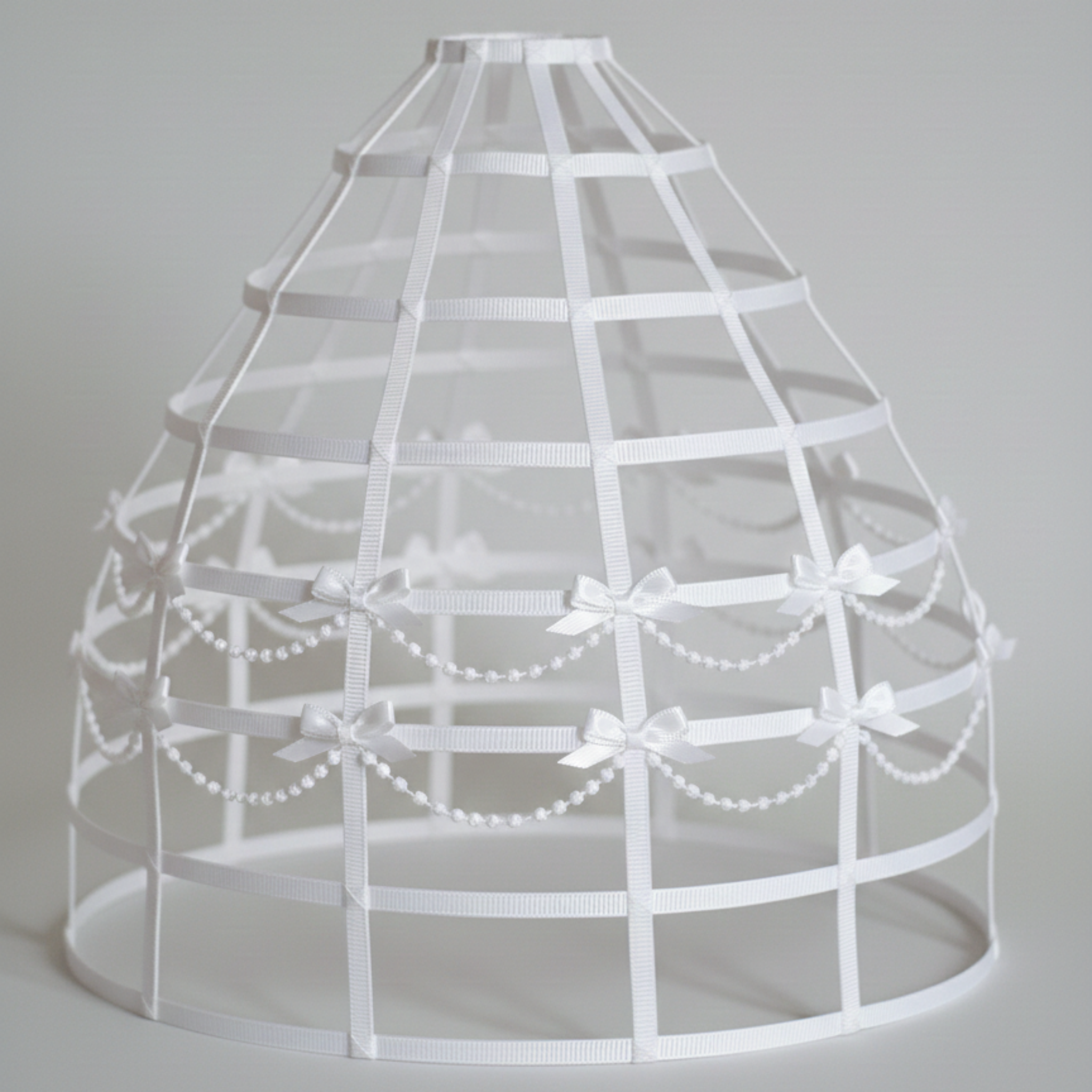 Frosty White Custom-Adult Prissy Sissy Hoop Skirt Victorian Bustle Cage Crinoline by Bens