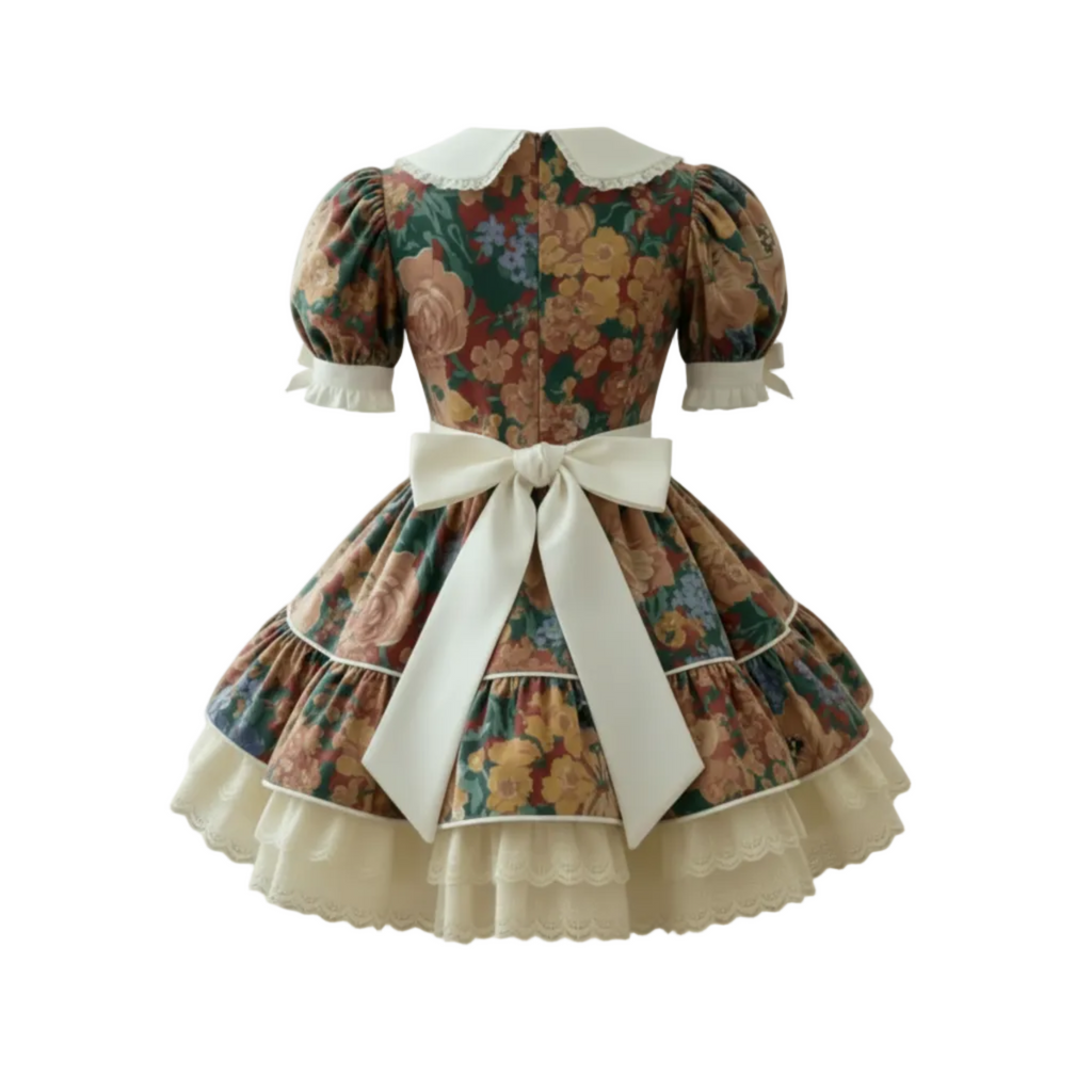 Julianna Custom Fit Floral Lace Ruffles Adult Lolita Sissy Dress by Ben’s