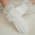 Lacy Gloves with bow and trim
