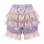 Pink and lavender satin sissy bloomers