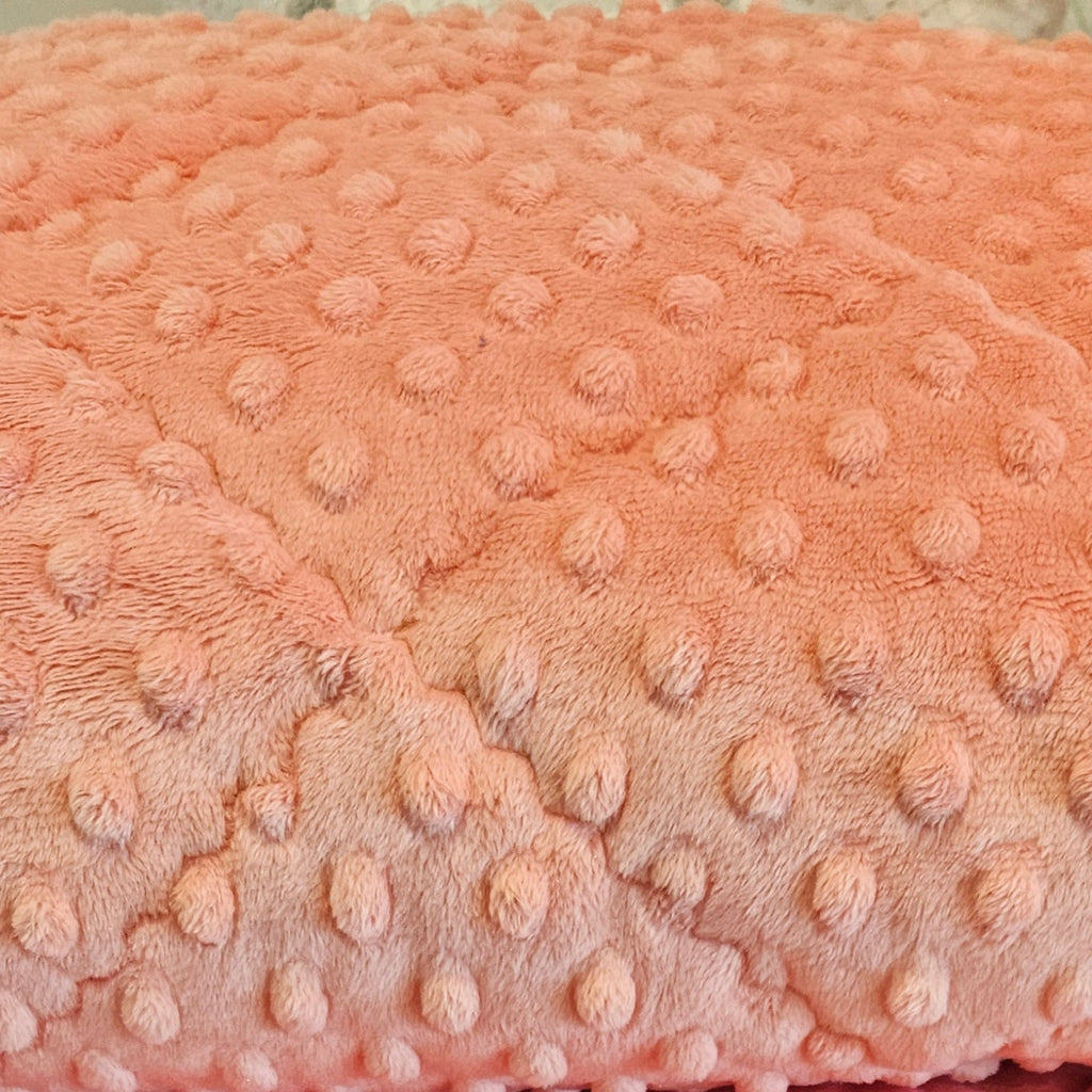Peach Minky Dots Snuggle Blanket
