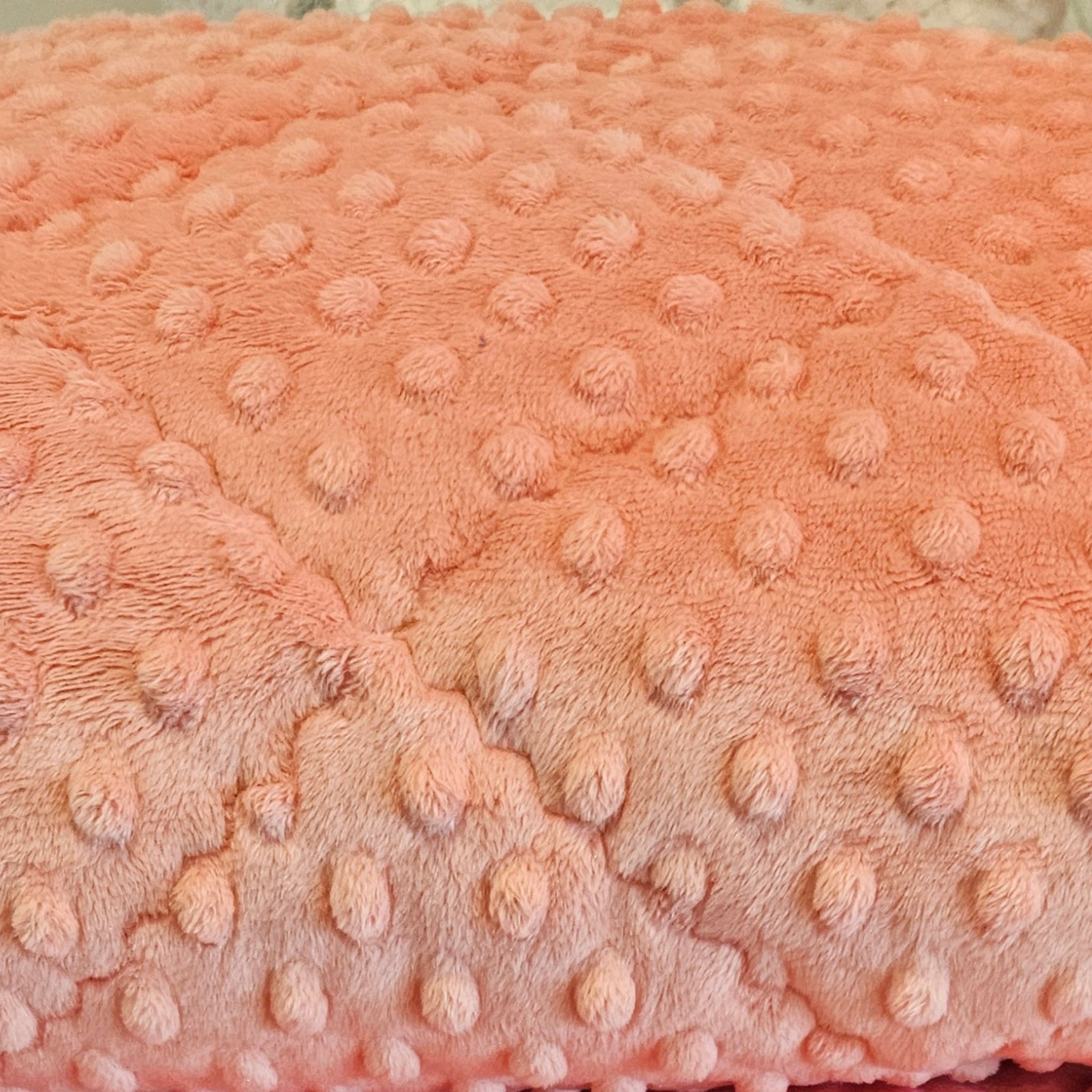 Peach Minky Dots Snuggle Blanket