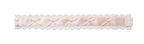 Pink satin choker with decorative elements on a white background