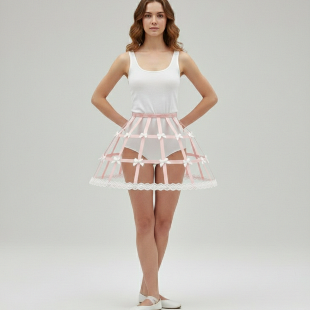 Princess Pink Custom-Adult Prissy Sissy Hoop Skirt Victorian Bustle Cage Crinoline by Bens