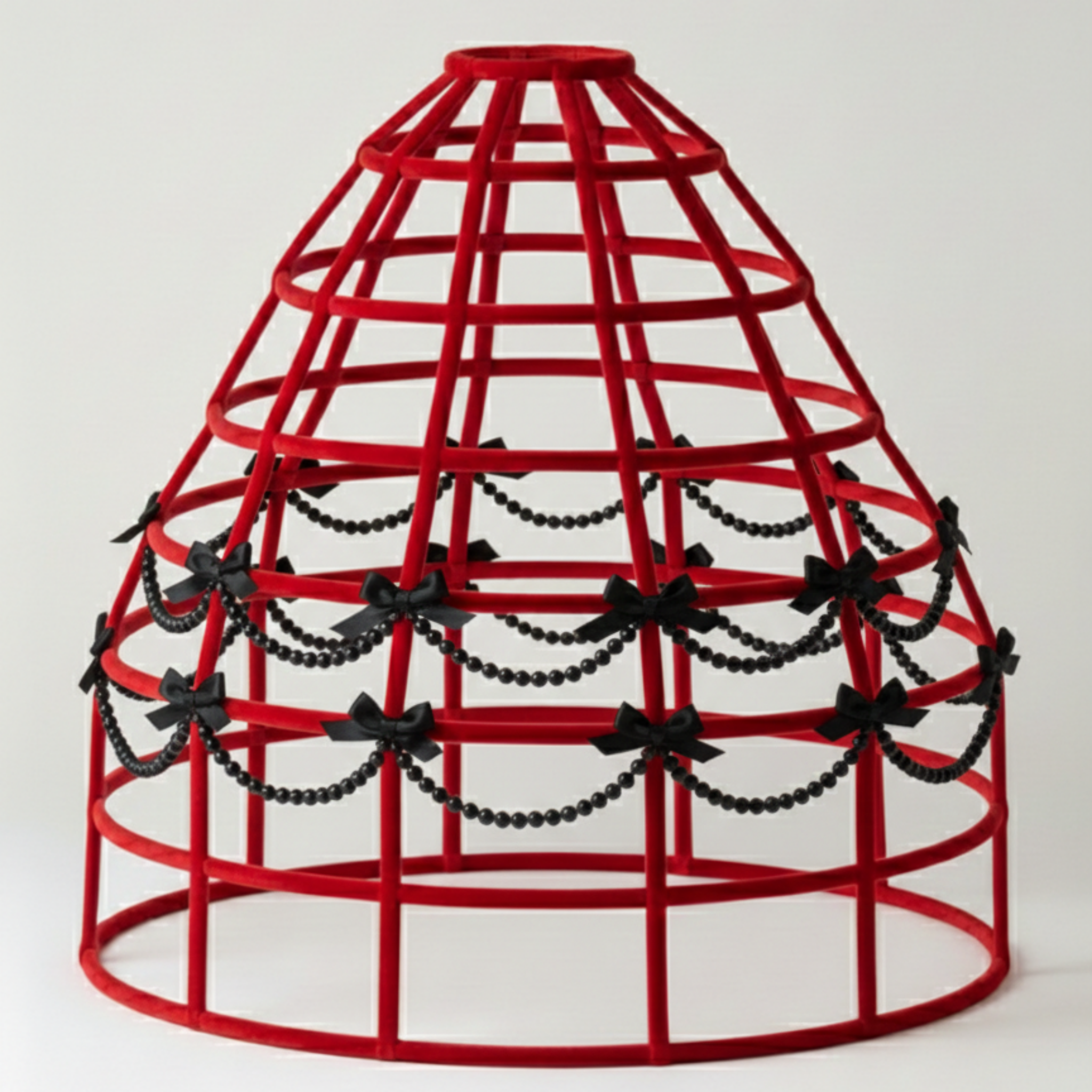 Cherry Red Custom-Adult Prissy Sissy Hoop Skirt Victorian Bustle Cage Crinoline by Bens