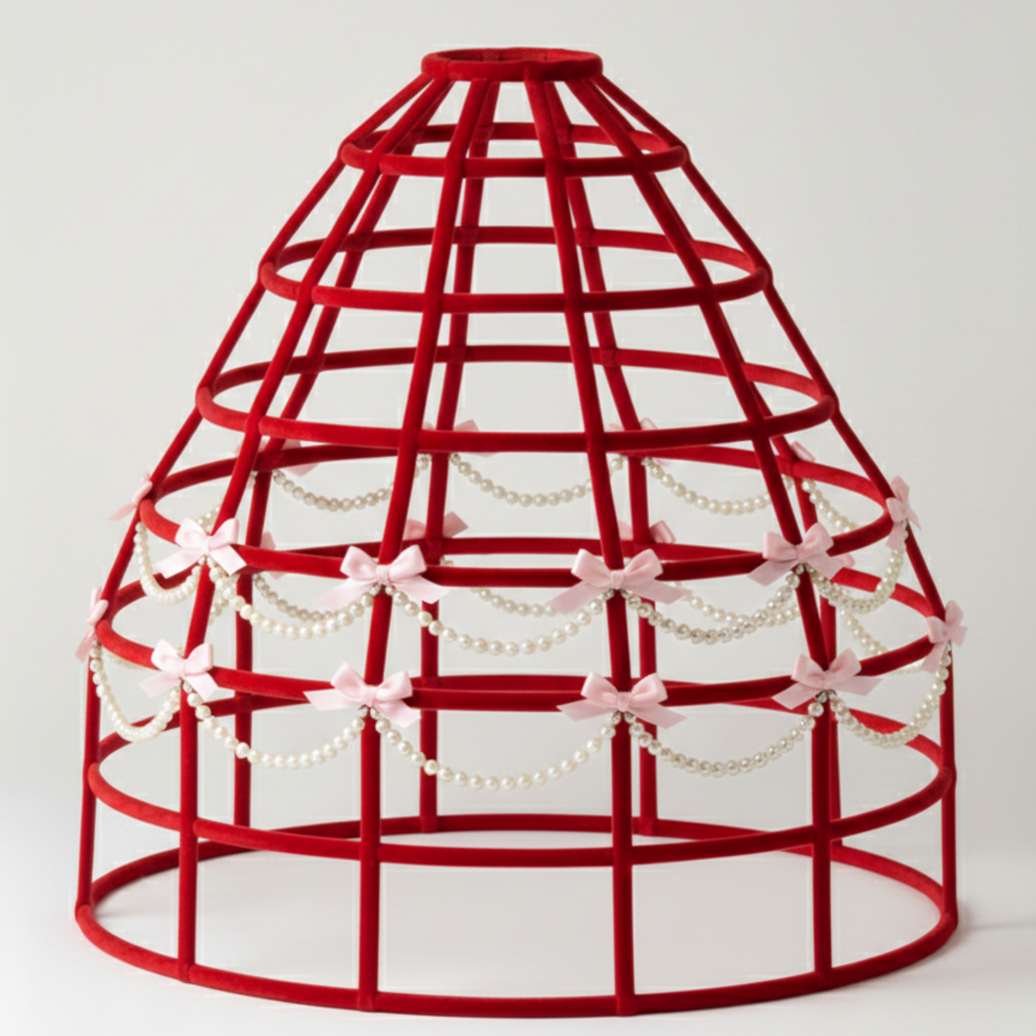 Cherry Red Custom-Adult Prissy Sissy Hoop Skirt Victorian Bustle Cage Crinoline by Bens