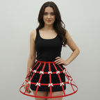 Cherry Red Custom-Adult Prissy Sissy Hoop Skirt Victorian Bustle Cage Crinoline by Bens