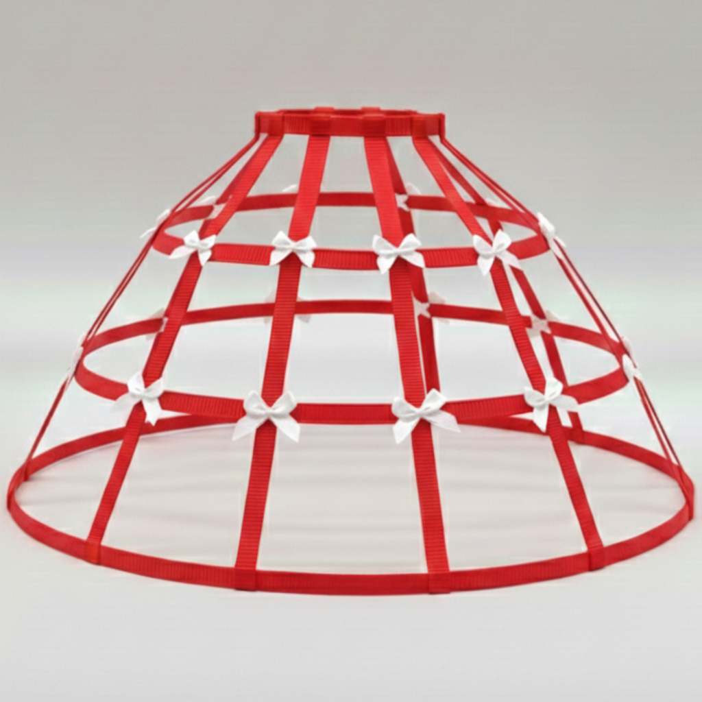 Cherry Red Custom-Adult Prissy Sissy Hoop Skirt Victorian Bustle Cage Crinoline by Bens
