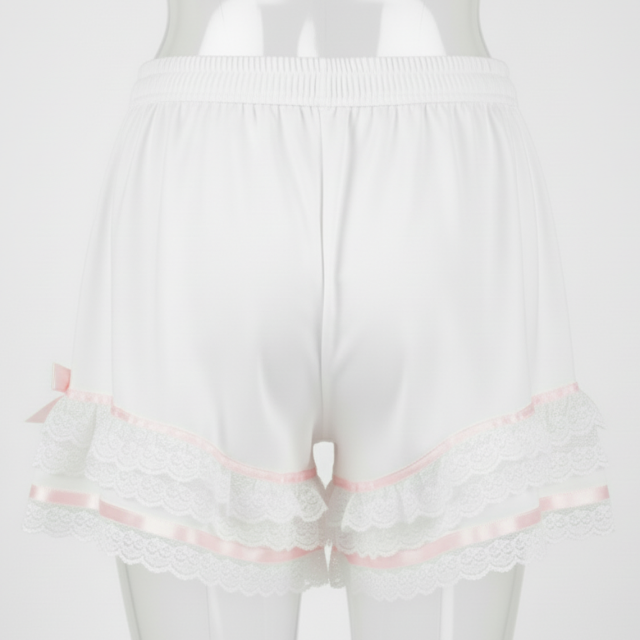 Custom Made to Fit Satin & Lace Adult Sissy Sleep Shorts Bloomers Style 1 by Ben's