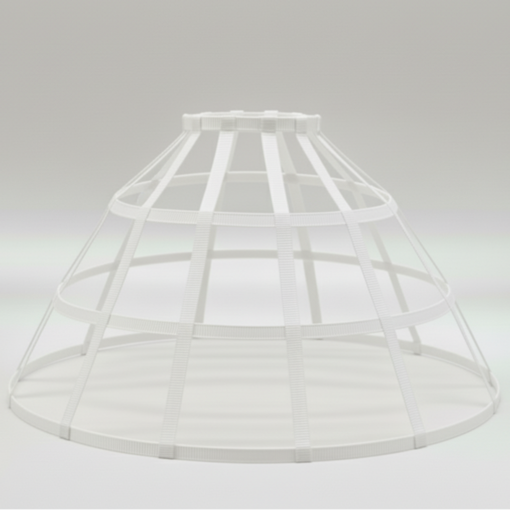 Basic Adult Sissy Hoop Skirt Bustle Cage Crinoline -Black or White- by Bens