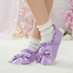 Made to Fit You Lavender Satin Adult Sissy Baby Luxury Lolita Slippers by Ben's