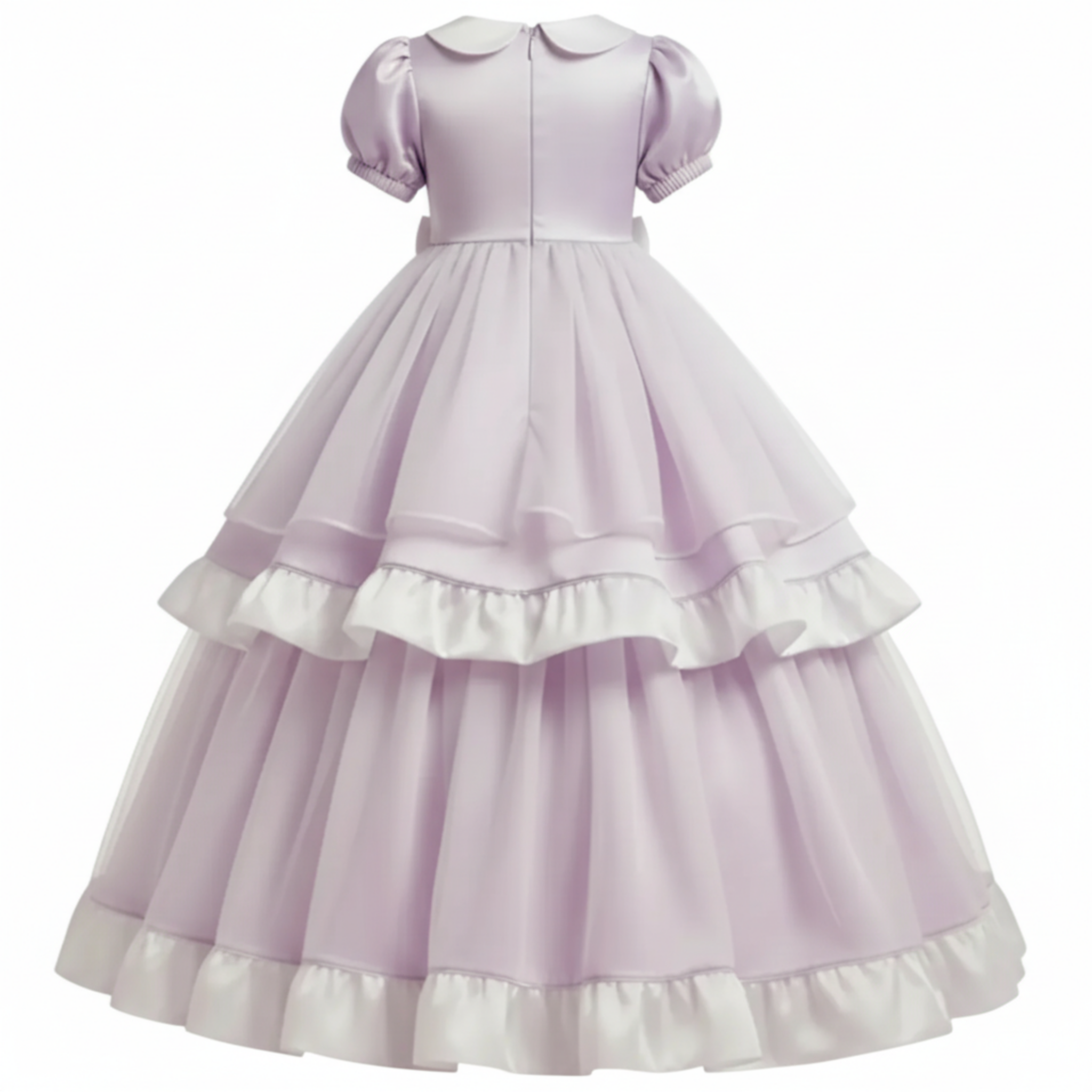 Janet Custom Fit Lavender Satin Adult Little Girl Sissy Formal Ballgown by Ben’s