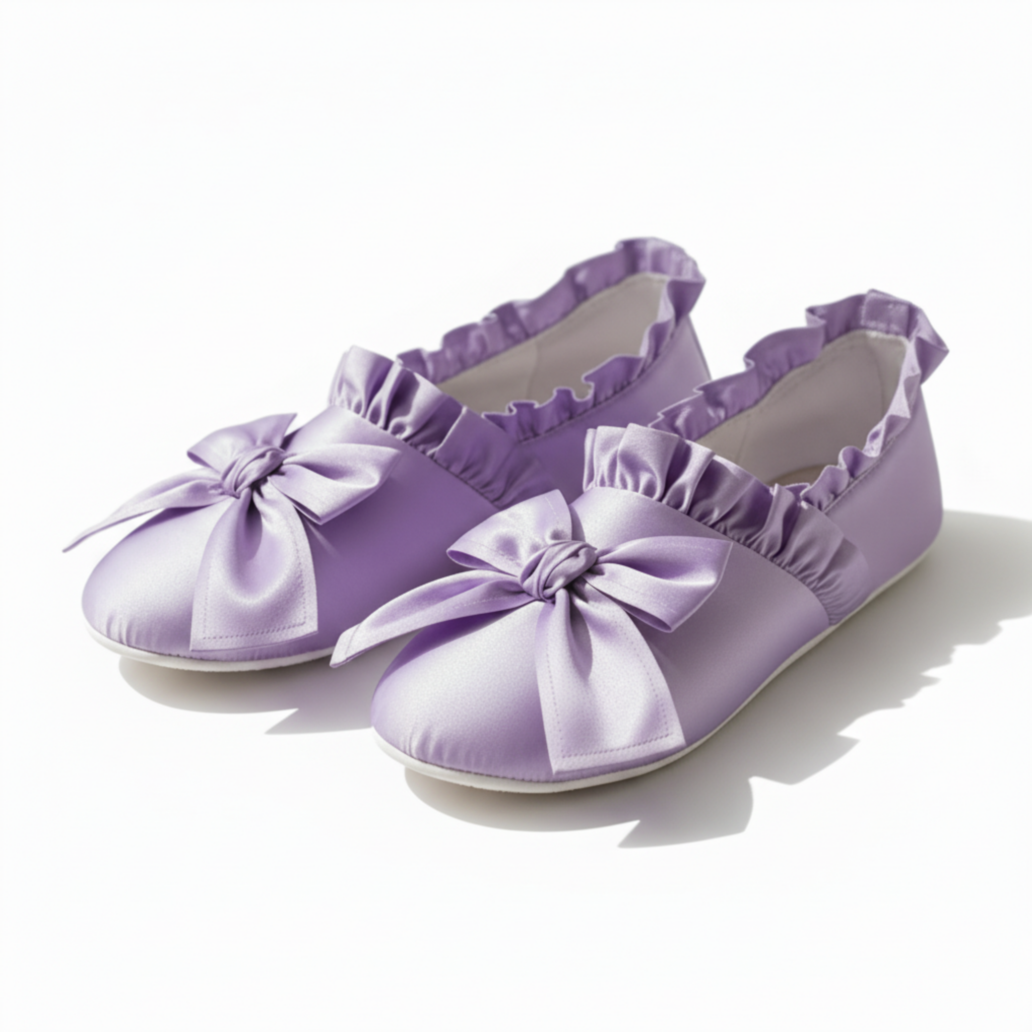Made to Fit You Lavender Satin Adult Sissy Baby Luxury Lolita Slippers by Ben's