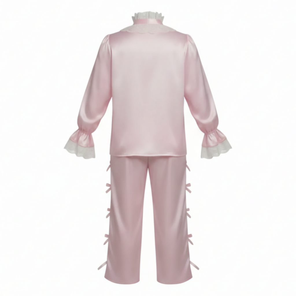 Ruthie Custom Fit Pink Satin Feminine Mens Adult Sissy Dreamwear Pajamas by Ben’s