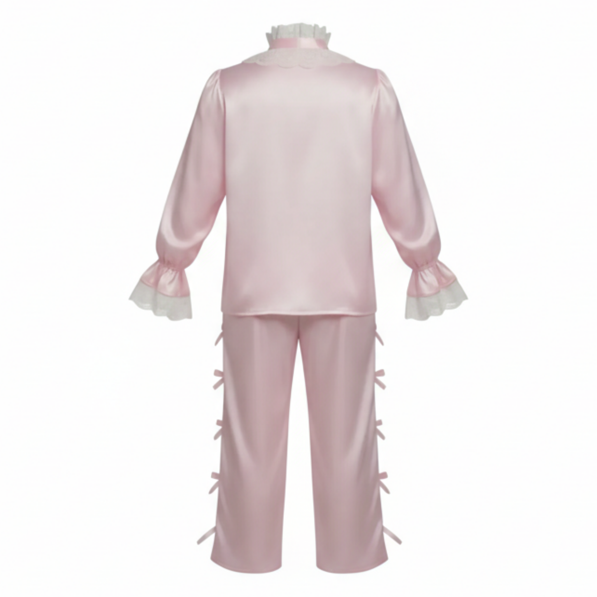 Ruthie Custom Fit Pink Satin Feminine Mens Adult Sissy Dreamwear Pajamas by Ben’s