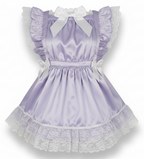 Millie Custom Fit Lavender Satin Adult Sissy Pinafore Apron Frock by Ben’s