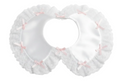 Removable White Satin Adult Sissy Peter Pan Collar Ruffled Lace Pink Bows by Ben’s