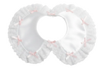 Removable White Satin Adult Sissy Peter Pan Collar Ruffled Lace Pink Bows by Ben’s