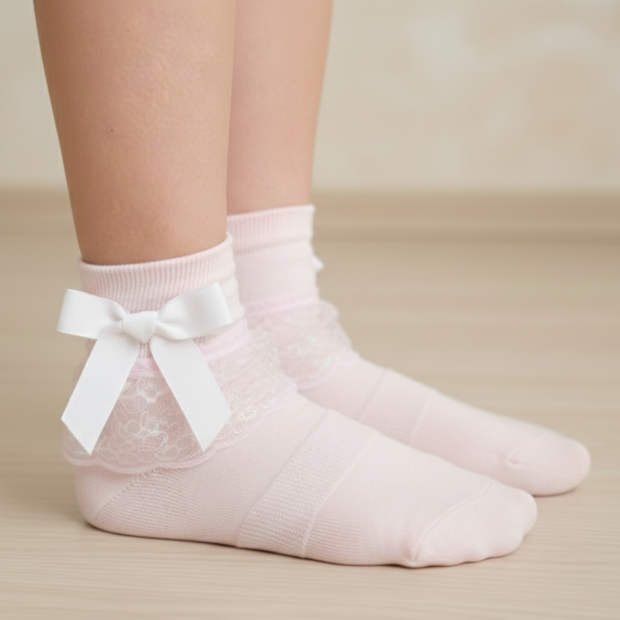 Pink Lacy Ruffles & Bows Ankle Socks Adult Sissy by Ben's