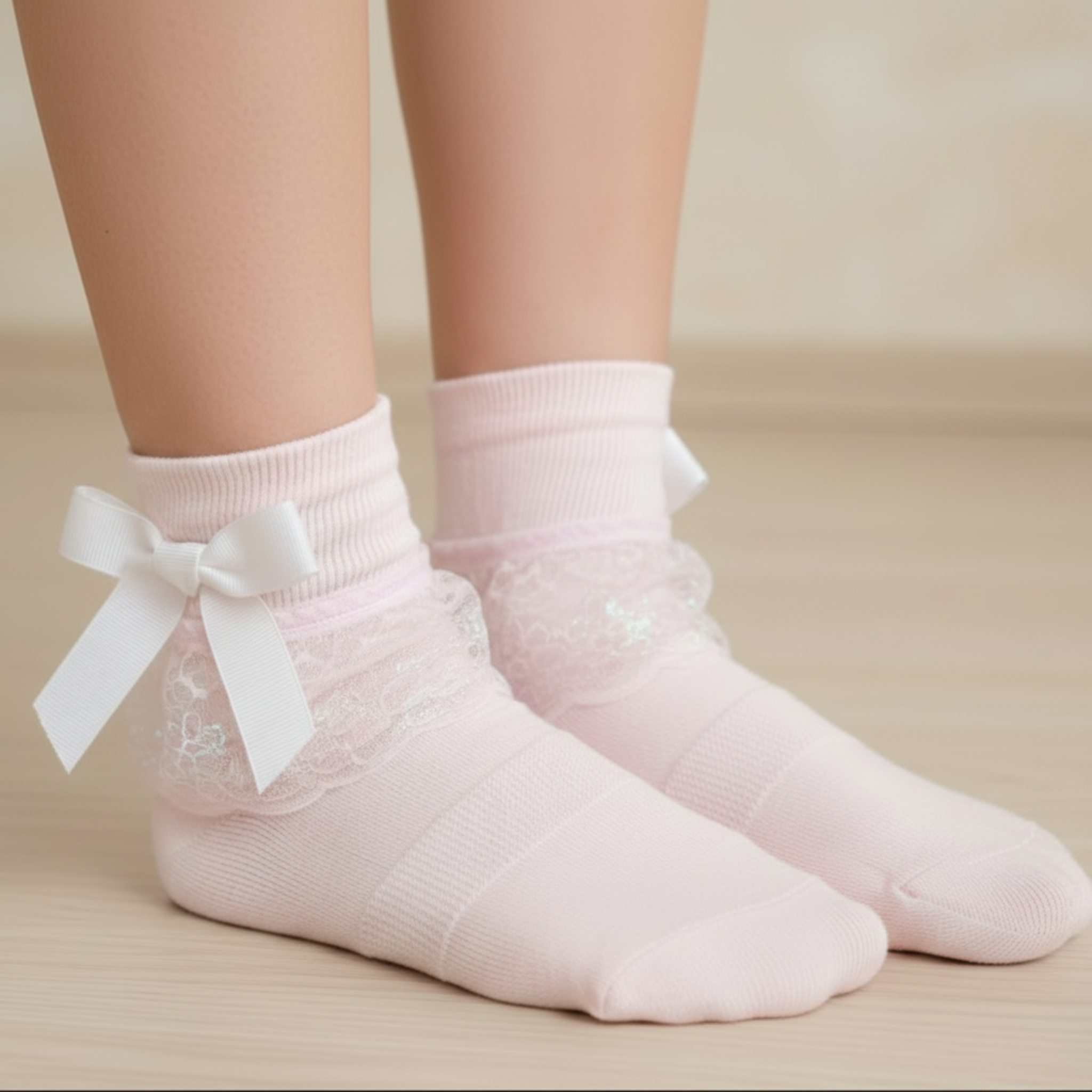 Pink Lacy Ruffles & Bows Ankle Socks Adult Sissy by Ben's