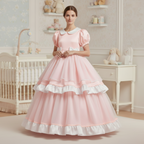 Saralee Custom Fit Pink Satin Adult Little Girl Sissy Formal Ballgown by Ben's