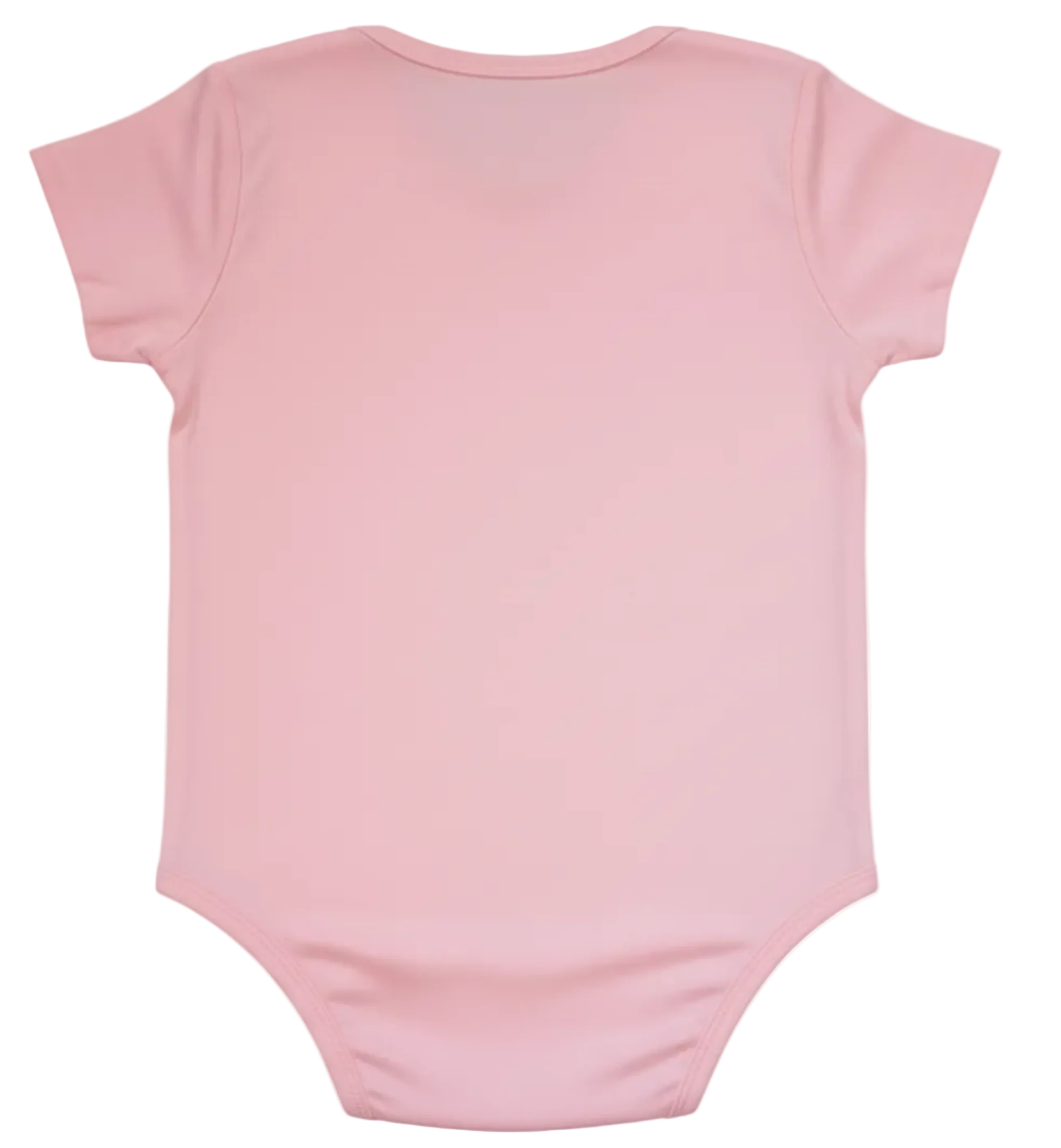 Pink baby onesie on a white background