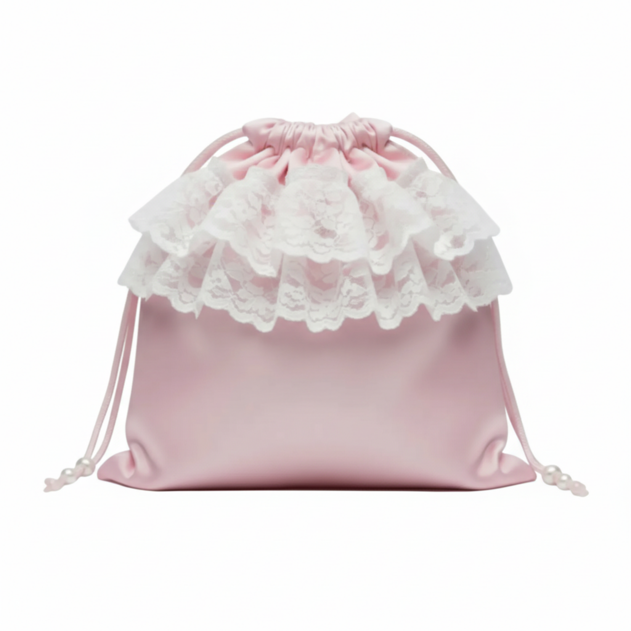 Luxury Pink Satin Drawstring Bag Adult Sissy Purse Handbag Satchel by Ben’s