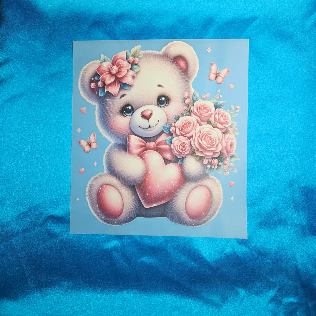 Sarah Custom Fit Blue Satin Lace Ruffles Teddy Bear Adult Sissy Lolita Dress by Ben’s