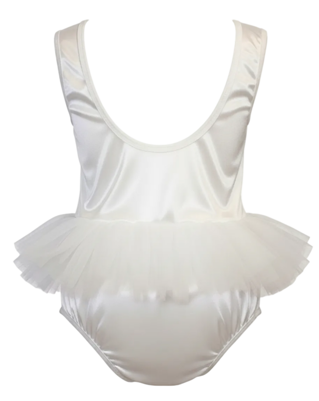 Jane Custom Fit White Tricot Adult Baby Sissy Onesie Romper by Ben’s